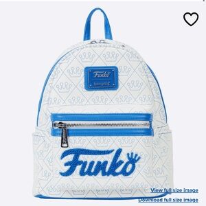 Loungefly Funko Logo White Mini Backpack
